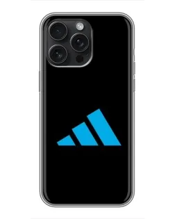Чохол для iPhone 16 Pro Max з картинкою «Adidas Cyan Logo»