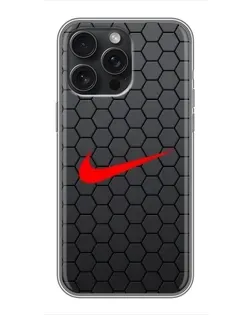 Чохол для iPhone 16 Pro Max з картинкою «Nike — карбонова сітка»