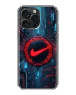 Чохол для iPhone 16 Pro Max з картинкою «Техногенний стиль Nike»