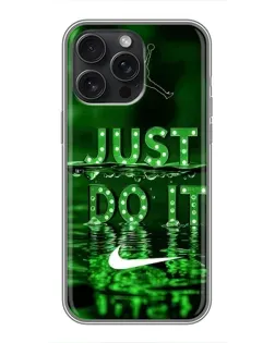 Чохол для iPhone 16 Pro Max з картинкою «Зелений неоновий Nike»