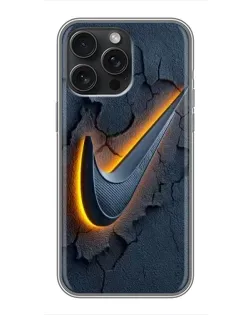 Чохол для iPhone 16 Pro Max з картинкою «Об'ємний логотип Найк»