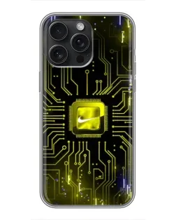 Чохол для iPhone 16 Pro Max з картинкою «Nike — золота іскра»