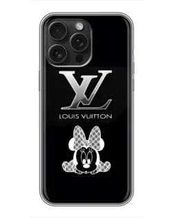 Чохол для iPhone 16 Pro Max з картинкою «LV та Мінні Маус»