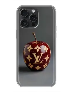 Чохол для iPhone 16 Pro Max з картинкою «Червоне яблуко LV»