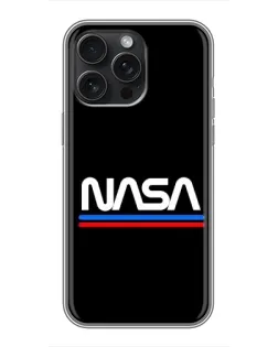 Чохол для iPhone 16 Pro Max з картинкою «NASA — класика Red Blue»