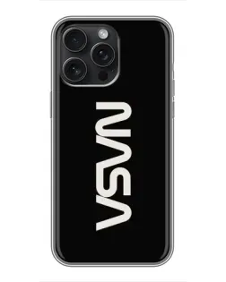Чохол для iPhone 16 Pro Max з картинкою «NASA — вертикальний логотип»