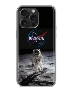 Чохол для iPhone 16 Pro Max з картинкою «Астронавт на Місяці»
