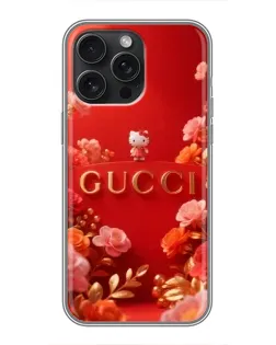 Чохол для iPhone 16 Pro Max з картинкою «Gucci — золотий сад»