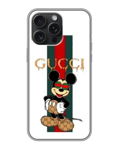 Чохол для iPhone 16 Pro Max з картинкою «Міккі Маус Gucci — смуги» Чохол для iPhone 16 Pro Max з картинкою «Міккі Маус Gucci — смуги»