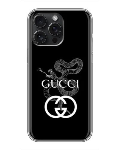 Чохол для iPhone 16 Pro Max з картинкою «Gucci — срібна змія» Чохол для iPhone 16 Pro Max з картинкою «Gucci — срібна змія»