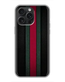 Чохол для iPhone 16 Pro Max з картинкою «Gucci — неонова лінія»