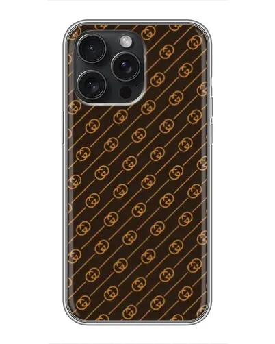 Чохол для iPhone 16 Pro Max з картинкою «Gucci — золоті діагоналі» Чохол для iPhone 16 Pro Max з картинкою «Gucci — золоті діагоналі»