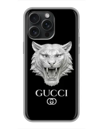 Чохол для iPhone 16 Pro Max з картинкою «Gucci — срібний лев» Чохол для iPhone 16 Pro Max з картинкою «Gucci — срібний лев»