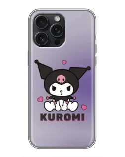Чохол для iPhone 16 Pro Max з картинкою «Kuromi — фіолетовий арт»
