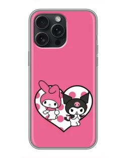 Чохол для iPhone 16 Pro Max з картинкою «Kuromi та My Melody»