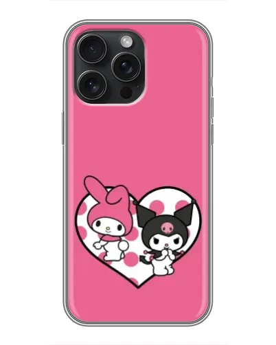 Чохол для iPhone 16 Pro Max з картинкою «Kuromi та My Melody» Чохол для iPhone 16 Pro Max з картинкою «Kuromi та My Melody»