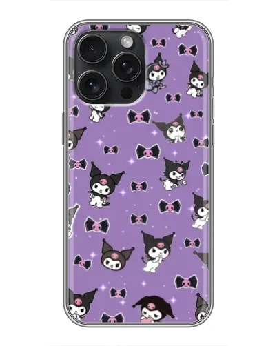 Чохол для iPhone 16 Pro Max з картинкою «Kuromi — патерн» Чохол для iPhone 16 Pro Max з картинкою «Kuromi — патерн»