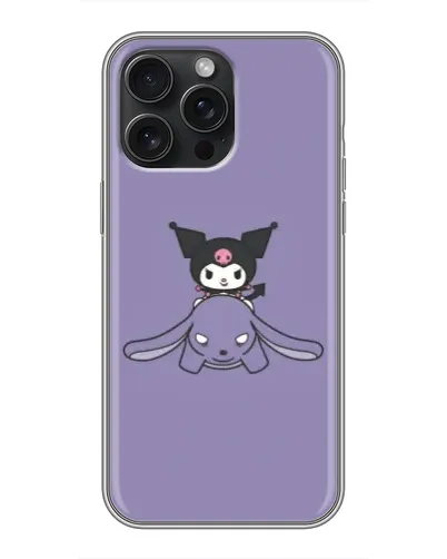 Чохол для iPhone 16 Pro Max з картинкою «Kuromi на ліловому фоні» Чохол для iPhone 16 Pro Max з картинкою «Kuromi на ліловому фоні»