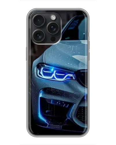 Чохол для iPhone 16 Pro Max з картинкою «Погляд BMW з синіми фарами» Чохол для iPhone 16 Pro Max з картинкою «Погляд BMW з синіми фарами»