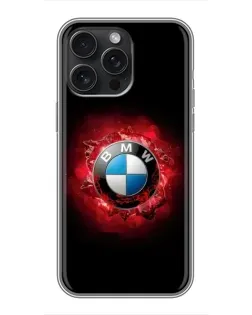 Чохол для iPhone 16 Pro Max з картинкою «Логотип BMW — спалах»