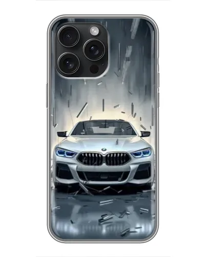 Чохол для iPhone 16 Pro Max з картинкою «BMW у світлі фар» Чохол для iPhone 16 Pro Max з картинкою «BMW у світлі фар»
