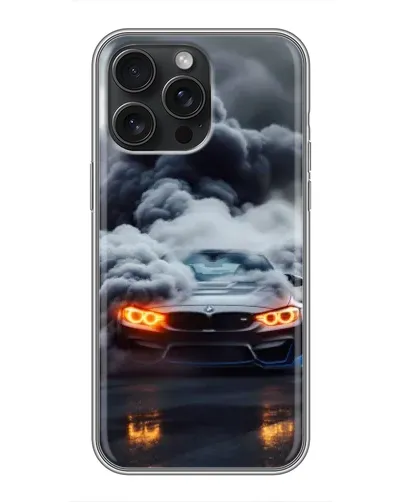 Чохол для iPhone 16 Pro Max з картинкою «BMW у диму» Чохол для iPhone 16 Pro Max з картинкою «BMW у диму»