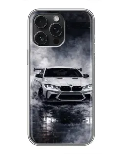 Чохол для iPhone 16 Pro Max з картинкою «BMW крізь туман»