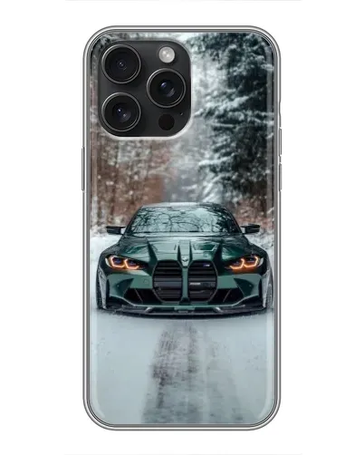 Чохол для iPhone 16 Pro Max з картинкою «BMW у зимовому лісі» Чохол для iPhone 16 Pro Max з картинкою «BMW у зимовому лісі»
