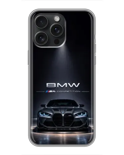 Чехол для iPhone 16 Pro Max с картинкой «BMW сквозь ночной город» Чехол для iPhone 16 Pro Max с картинкой «BMW сквозь ночной город»