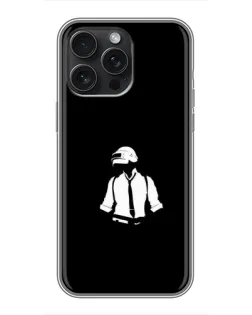 Чохол для iPhone 16 Pro Max з картинкою «PUBG — білий шолом»