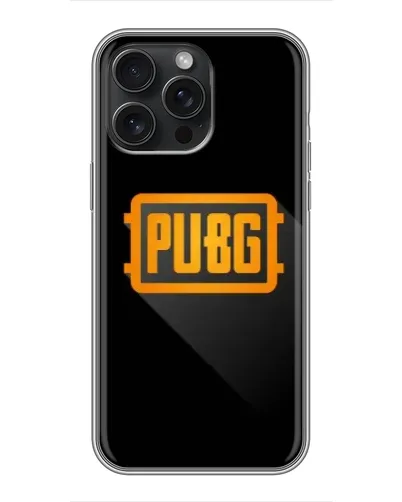 Чохол для iPhone 16 Pro Max з картинкою «PUBG — рамка лого»