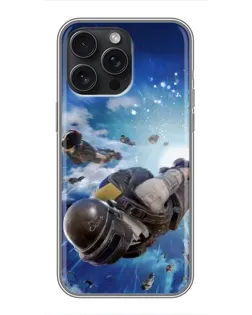 Чохол для iPhone 16 Pro Max з картинкою «Десант PUBG — стрибок»