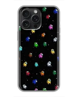 Чохол для iPhone 16 Pro Max з картинкою «Екіпаж Among Us»