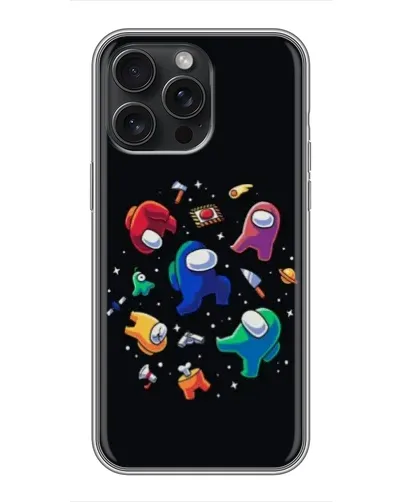 Чохол для iPhone 16 Pro Max з картинкою «Among Us космос»