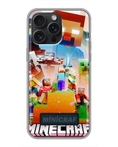 Чохол для iPhone 16 Pro Max з картинкою «Minecraft герої гри» Чохол для iPhone 16 Pro Max з картинкою «Minecraft герої гри»