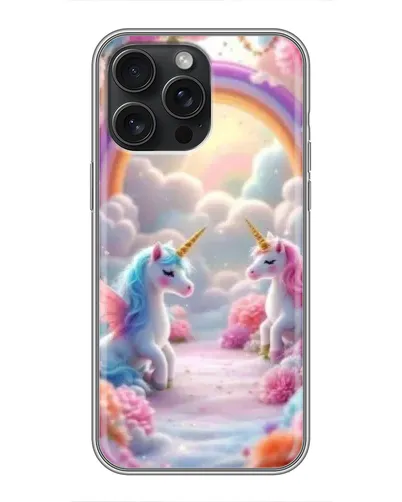 Чохол для iPhone 16 Pro Max з картинкою «Веселка і єдинороги» Чохол для iPhone 16 Pro Max з картинкою «Веселка і єдинороги»