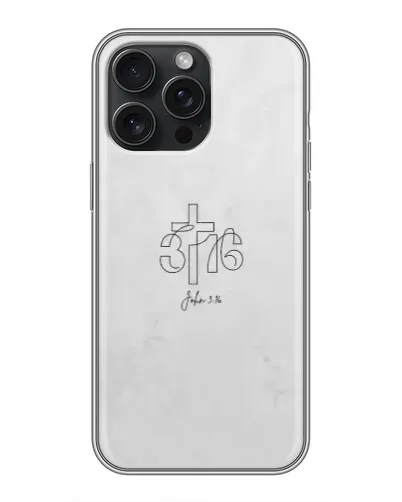 Чохол для iPhone 16 Pro Max з картинкою «Івана 3:16 Хрест»