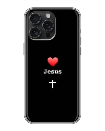 Чохол для iPhone 16 Pro Max з картинкою «Серце - Jesus»