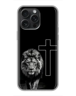 Чохол для iPhone 16 Pro Max з картинкою «Лев та Хрест»