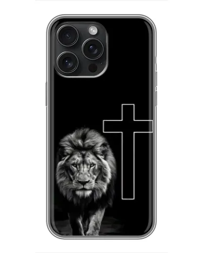 Чохол для iPhone 16 Pro Max з картинкою «Лев та Хрест»