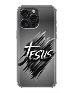 Чохол для iPhone 16 Pro Max з картинкою «Напис Jesus Graffiti»