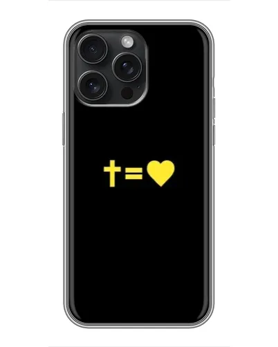 Чохол для iPhone 16 Pro Max з картинкою «Серце та Хрест»