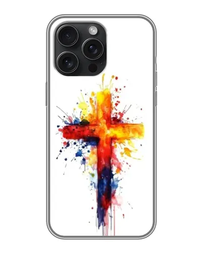 Чохол для iPhone 16 Pro Max з картинкою «Акварельний хрест»