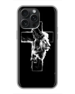 Чехол для iPhone 16 Pro Max с картинкой «Сияющий крест Jesus»