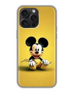 Чохол для iPhone 16 Pro Max з картинкою «Міккі на жовтому»