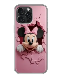 Чохол для iPhone 16 Pro Max з картинкою «Мінні крізь стіну»