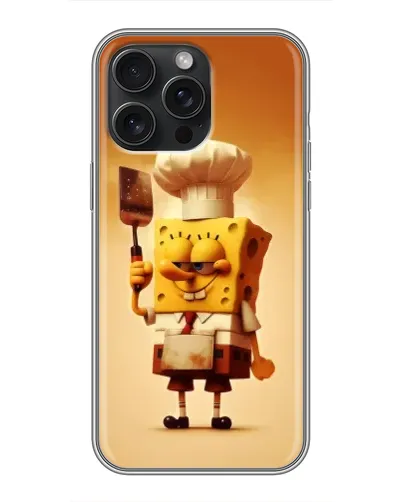 Чохол для iPhone 16 Pro Max з картинкою «Губка Боб кухар»