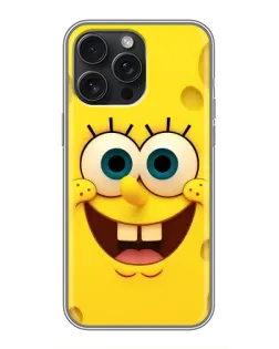Чохол для iPhone 16 Pro Max з картинкою «Губка Боб посмішка»