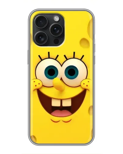 Чохол для iPhone 16 Pro Max з картинкою «Губка Боб посмішка»