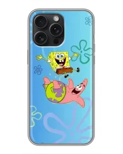 Чохол для iPhone 16 Pro Max з картинкою «Спанч Боб та Патрік»